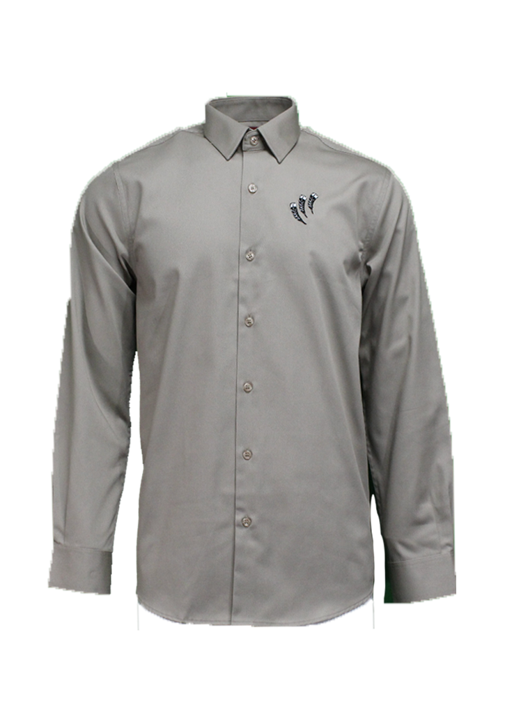 Rotorua Boys' HS Long Sleeve Shirt Taupe
